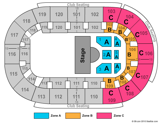 Hertz Arena End Stage Zone Seating Chart